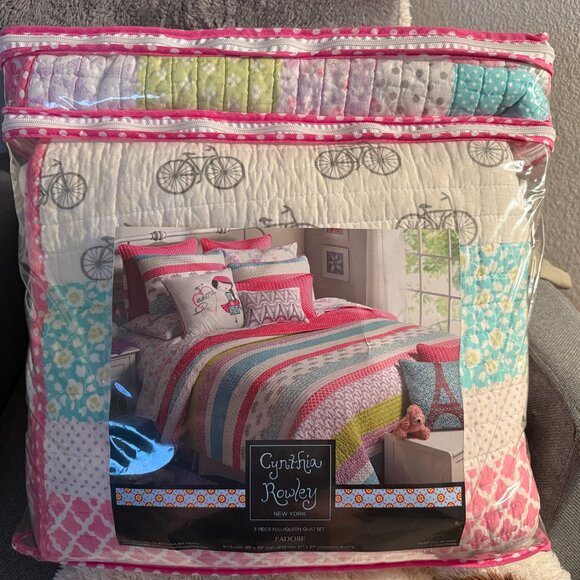 Cynthia Rowley Full/Queen Size  Quilt Set - Picture 2 of 8